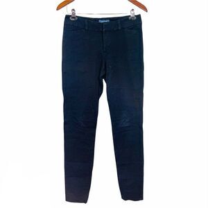 Old Navy Womens Dress Pants SZ 4 Tall Black Pixie Mid Rise Flat Front Career